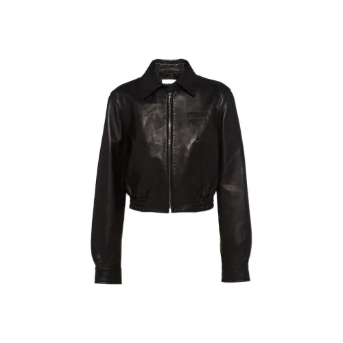 MIU MIU Черные Женские Кожаные Куртки