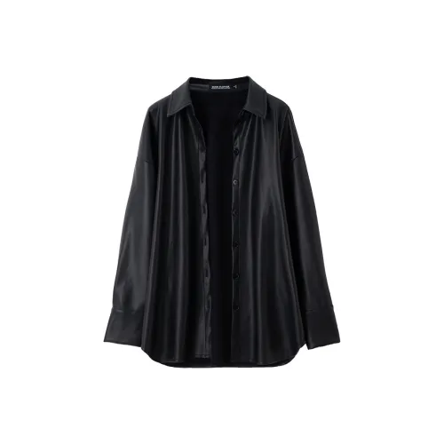 SOON FLOWER Кожа Куртка Весна Женские Черный