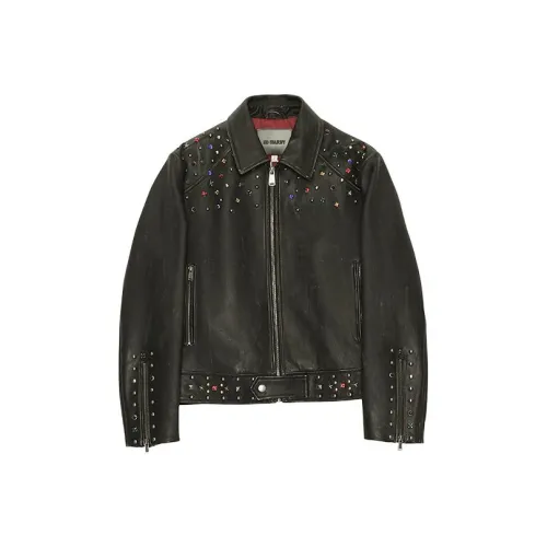 Ed Hardy Черные Женские Кожаные Куртки