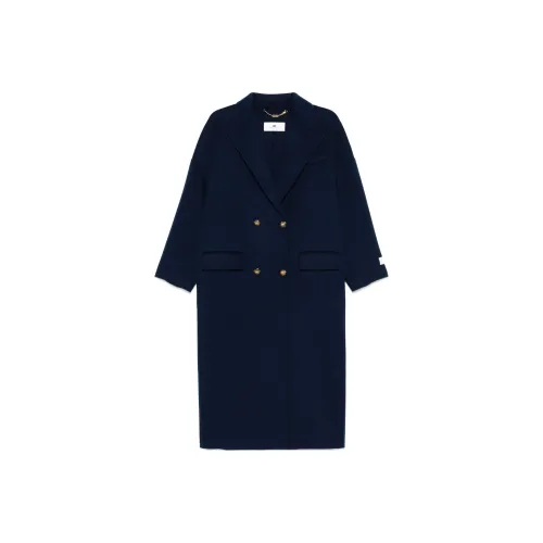 Elisabetta Franchi FW24 Пальто Женское Морской Синий