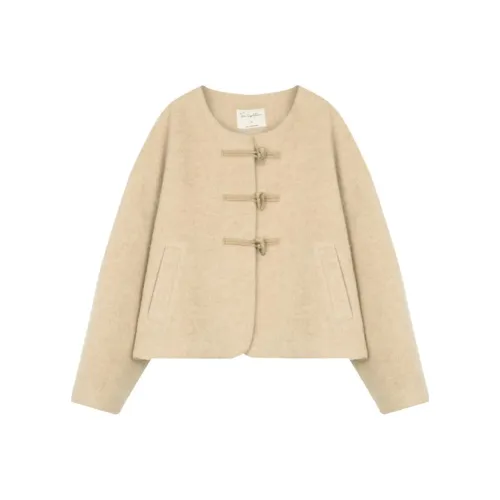 SOLIGHTER Пальто Женское Светлый Овсяный