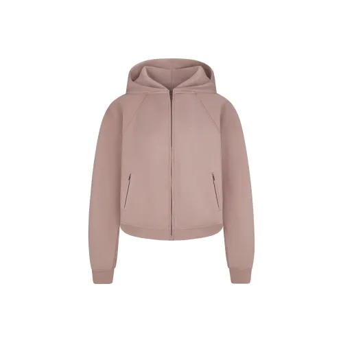 SKIMS SS25 FRENCH TERRY RELAXED ZIP UP HOODIE HOODIE Women's FAWN Олень