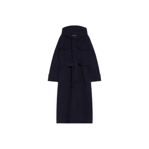 WEEKEND MaxMara Темно-синее женское пальто