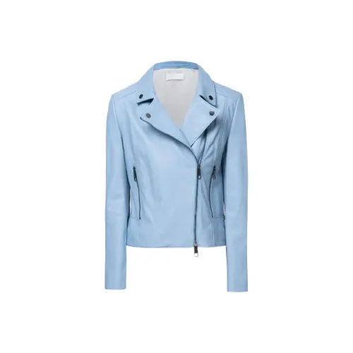 HUGO BOSS Синие Женские Кожаные Куртки