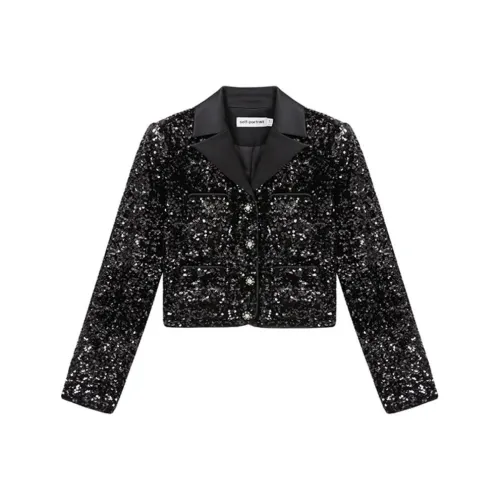 Self Портрет Классический черный Женские офисные костюмы