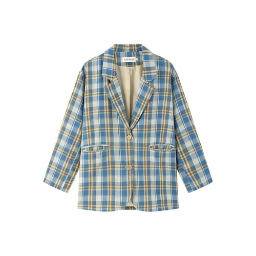 Лето будет проведено после ужина. Укороченная куртка женская синяя клетка