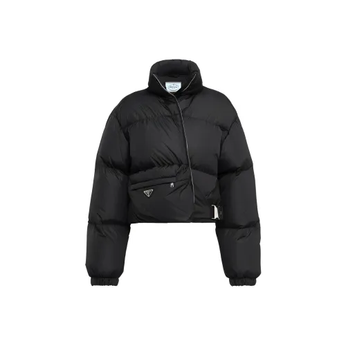 PRADA Cropped Coat Women's Black