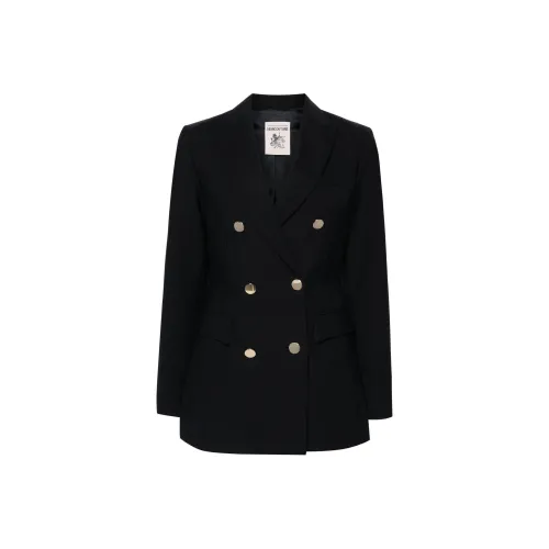 Semicouture SS24 Бизнес Костюм Пальто Женское Полуночный Синий