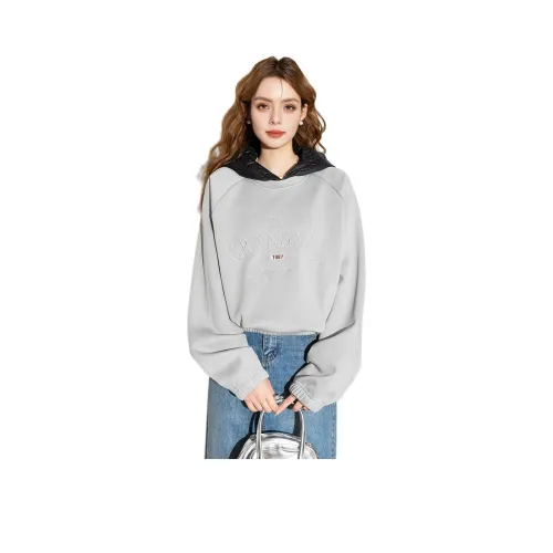 FAWENXIANGZI Толстовка Женская Серого цвета