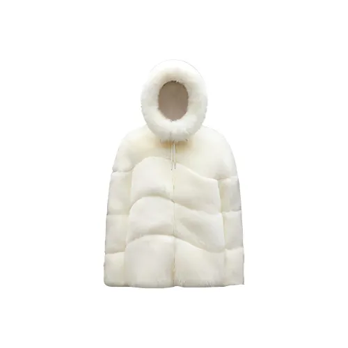 Moncler Шелк Белый Женские Меховые изделия