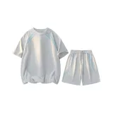 Light Photinia Gray (Светлый Фотиния Серый Топ + Фотиния Белый Серый Шорты)