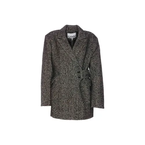 GANNI Серое Женское Пальто