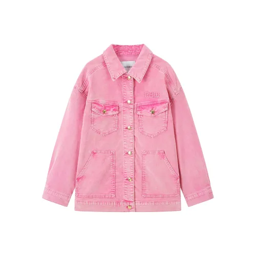 PEACEBIRD Джинсовая куртка женская розовая