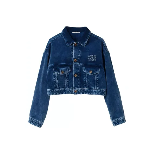 MIU MIU Синий Женские Джинсовые Куртки