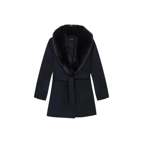 Maje Черное Женское Пальто