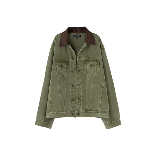 SOON FLOWER Denim Jacket Women's Green