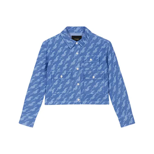 Maje Синие Женские Джинсовые Куртки