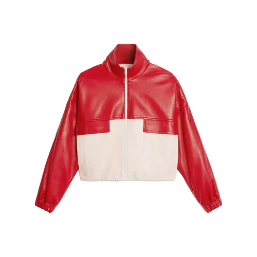 CELINE SS23 Кожа Куртка Женская Красная