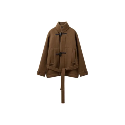 Lemaire FW23 Пальто Женское Оливково-коричневый