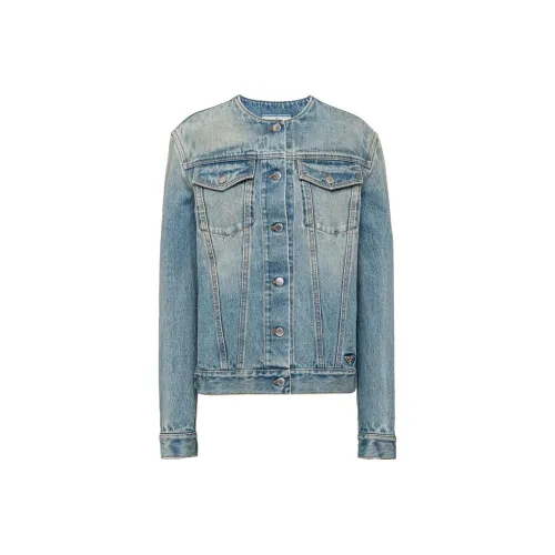 PRADA Светло-синие Женские Джинсовые Куртки