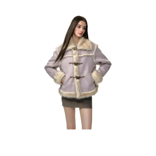 Li Zixian Cropped Jacket Women's Purple