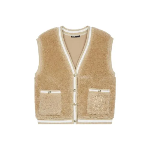 Maje Бежево-желтые Женские Жилеты