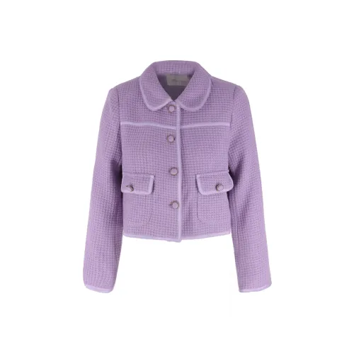 AUNTLUANDUNCLEZHUO Абсолютно Стunning Фиолетовый Пальто Женские Короткие пальто