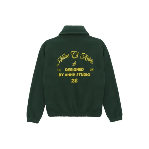 Ahhhing Умеренная куртка унисекс темно-зеленого цвета