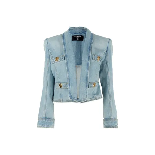 BALMAIN Синие Женские Джинсовые Куртки