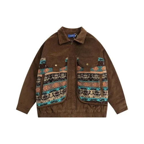 JOLLIGHT Хлопковый пуховик унисекс коричневый