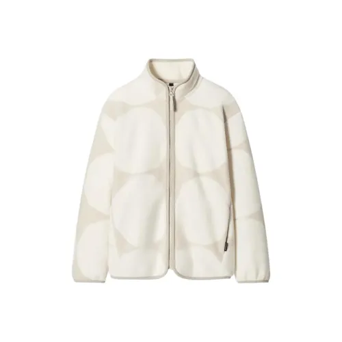 UNIQLO x Marimekko совместная серия SS24 Бархат Feel Куртка Женская Светло-Серый