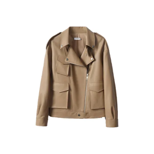 SINBOS Loose Fit Байкер Джекет Кожа Куртка Пальто Женская