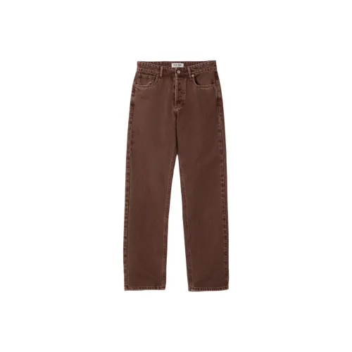 MIU MIU FW24 Повседневные брюки Женские Коричневый