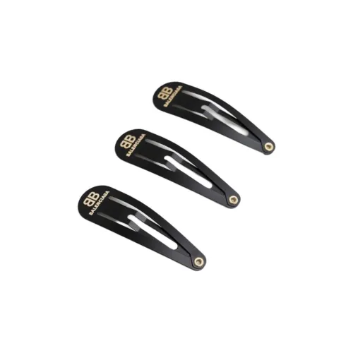 Balenciaga Заколки для волос из нержавеющей стали женские черные