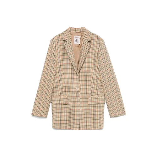 Semicouture SS24 Бизнес Костюм Пальто Женское Бежевое