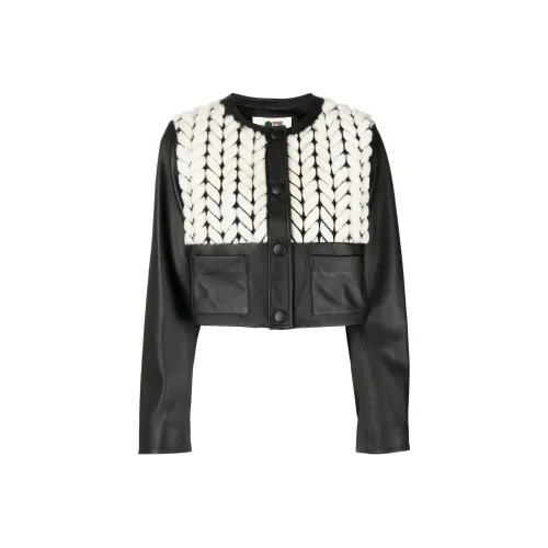 Ports 1961 Кожа Куртка Женская Черная