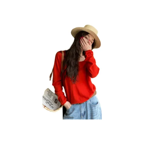 NANING9 Красный Женские Трикотаж