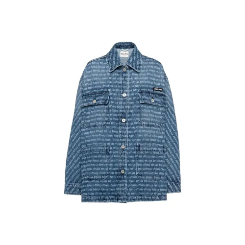 MIU MIU SS23 Denim Jacket Women's Blue