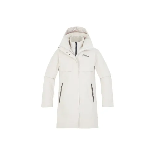 Jack Wolfskin Поход Windproof Thermal Ветровка Женская Pearl White