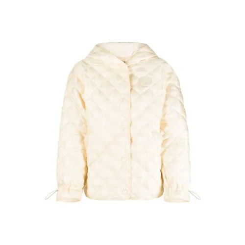 TWINSET Milano Хлопковый пуховик женский бежевый желтый