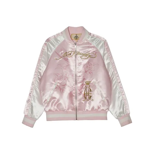 Ed Hardy Розово-вишневый Женские Объемные Куртки (Пуфы)