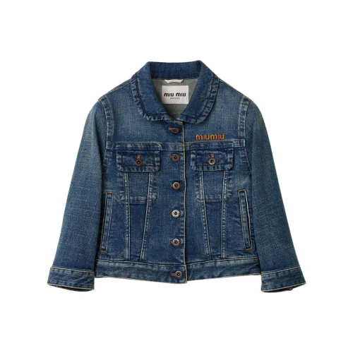 MIU MIU SS24 Denim Jacket Women's Blue