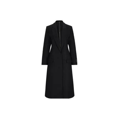 Hugo Boss Смесовая шерсть Tailored Пальто с спиной на молнии детали пальто женское черное