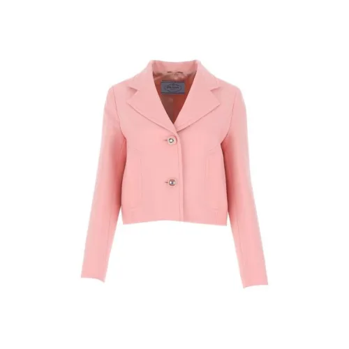 PRADA Розовое женское короткое пальто