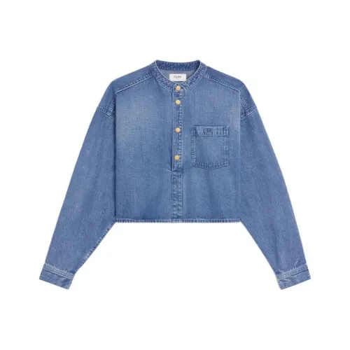 CELINE SS23 Denim Jacket Women's Blue CELINE SS23 Деним Куртка Женская Синяя
