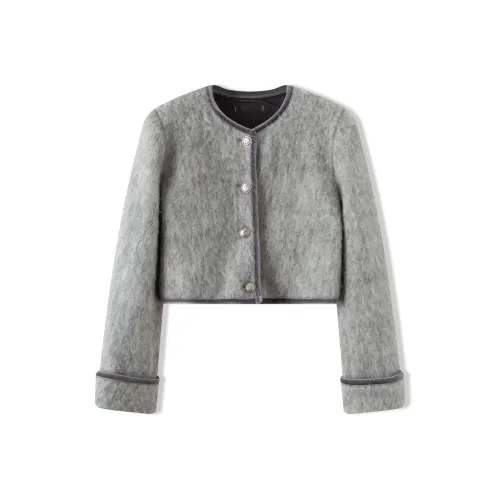NORA.LOU Премиум серый Женские бархатные куртки