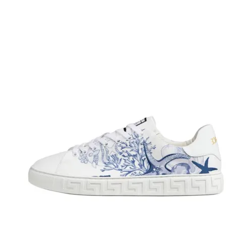 VERSACE Greca Low Топ Скейтборд Кроссовки Мужские Белые