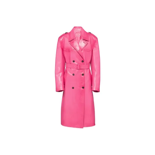 PRADA FW22 Тренчкот Женский Фуксия