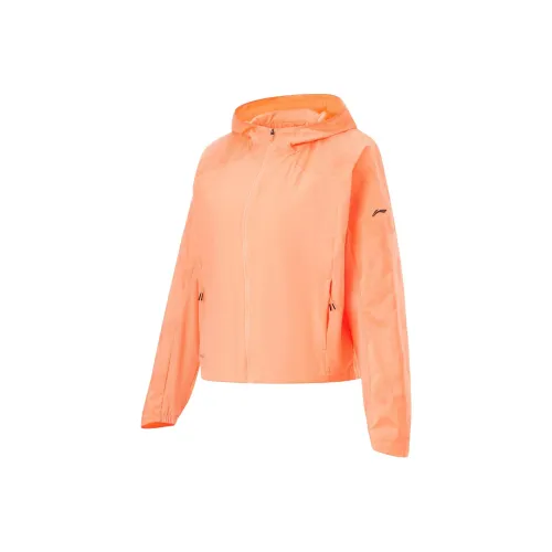LINING Тренчкот Женские Конфетный цвет Апельсин Светоотражающий Full С принтом