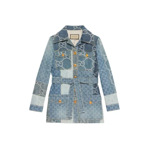 GUCCI Синие Женские Джинсовые Куртки